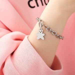 New Trend Silver Little Bear Bracelet for Female or Male